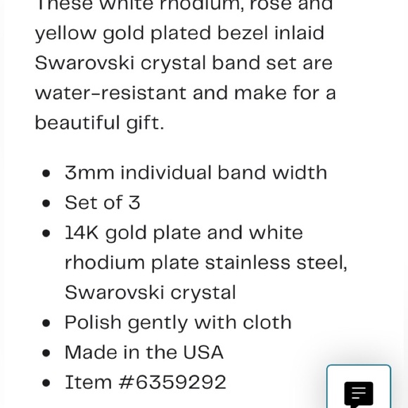 ADORNIA Swarovski Crystal Studded Bands Set iof 3 NWT - Picture 6 of 8